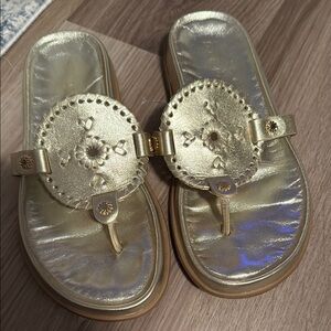 Jack Rogers Gold Collins Sandals